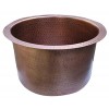 14.1 Inch "Shiphrah" Antique Copper Round Hammered Basin